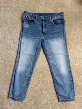 Frye Light Blue Washed Cropped Jeans